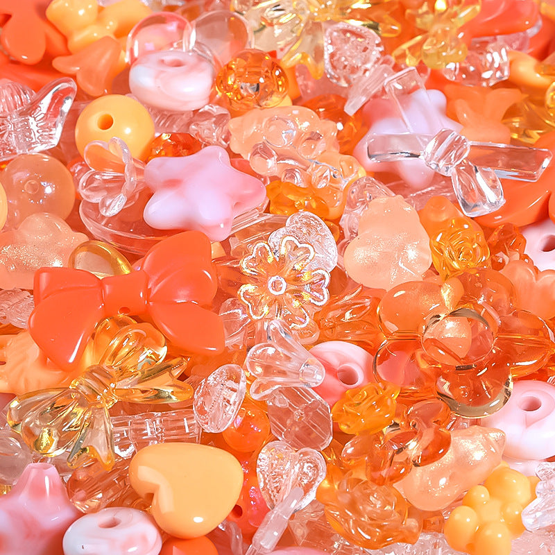 Cuentas acrílicas de corazón de 500 g/paquete al por mayor